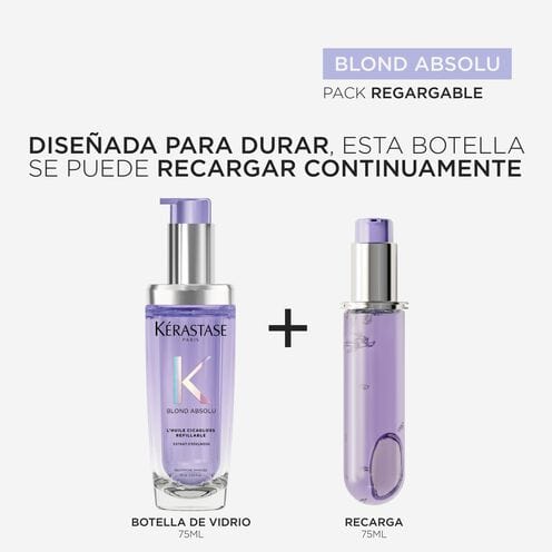 KÉRASTASE Aceite Capilar KERASTASE BLOND ABSOLU Huile Cicagloss Recargable 75ml Roberta Beauty Club Tienda Online Productos de Peluqueria