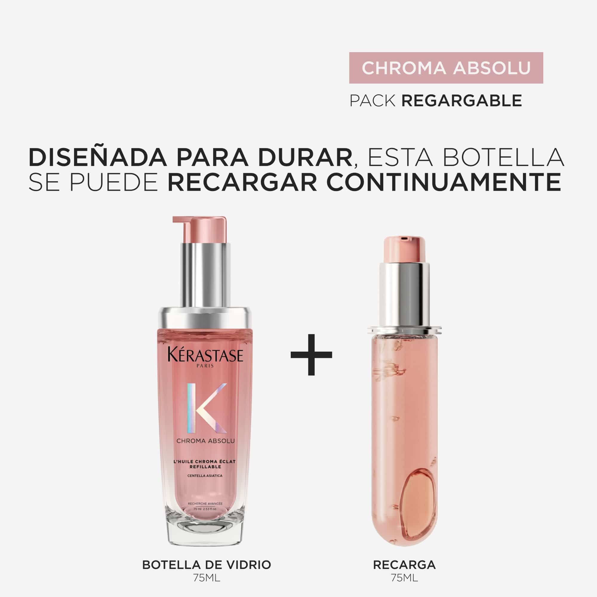 KÉRASTASE Aceite Capilar KERASTASE CHROMA ABSOLU Huile Chroma Eclat Recargable 75ml Roberta Beauty Club Tienda Online Productos de Peluqueria