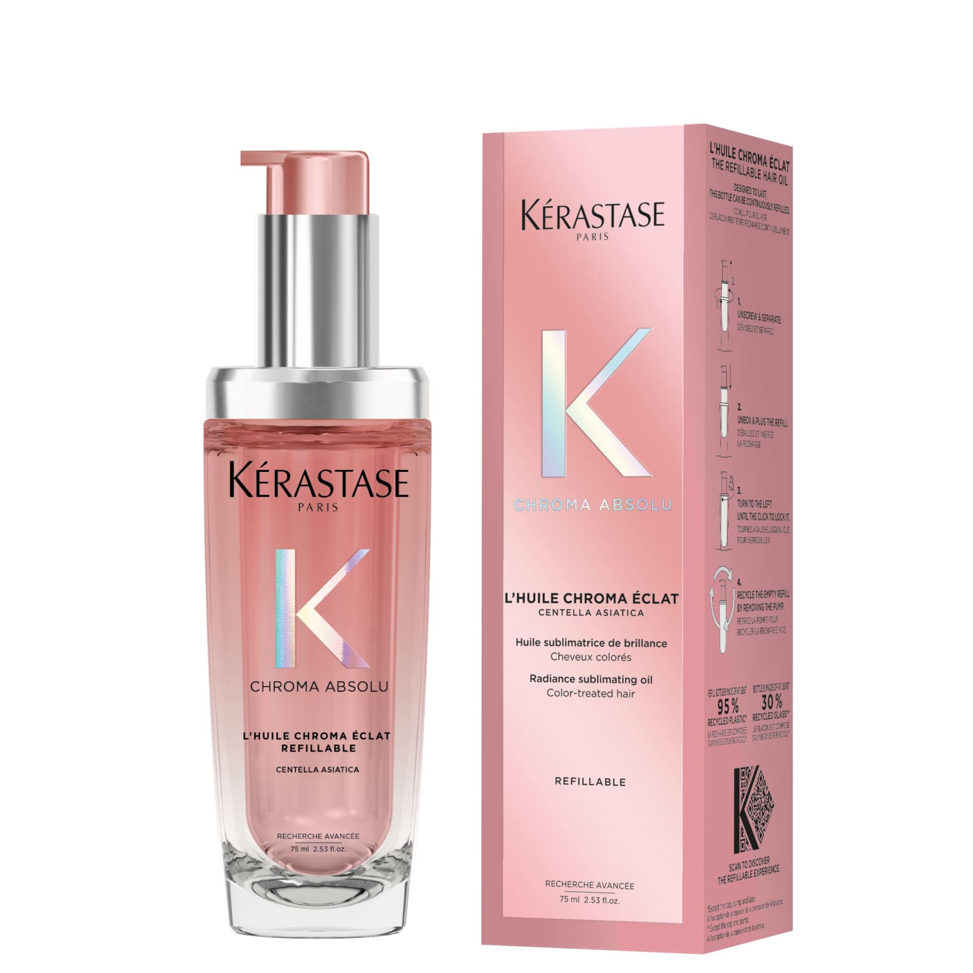 KÉRASTASE Aceite Capilar KERASTASE CHROMA ABSOLU Huile Chroma Eclat Recargable 75ml Roberta Beauty Club Tienda Online Productos de Peluqueria