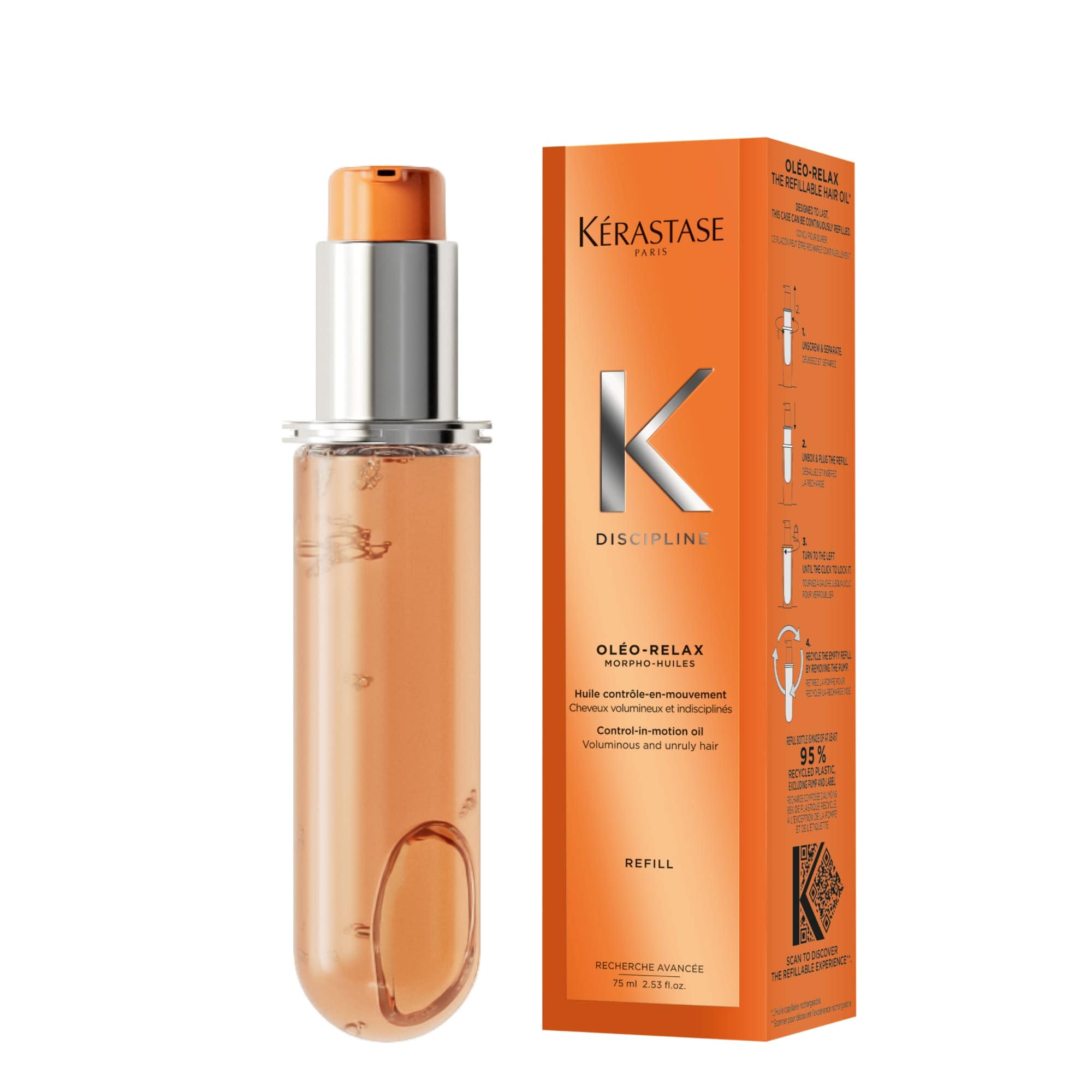 KÉRASTASE Aceite Capilar KERASTASE DISCIPLINE Huile Oleo-Relax Recarga 75ml Roberta Beauty Club Tienda Online Productos de Peluqueria