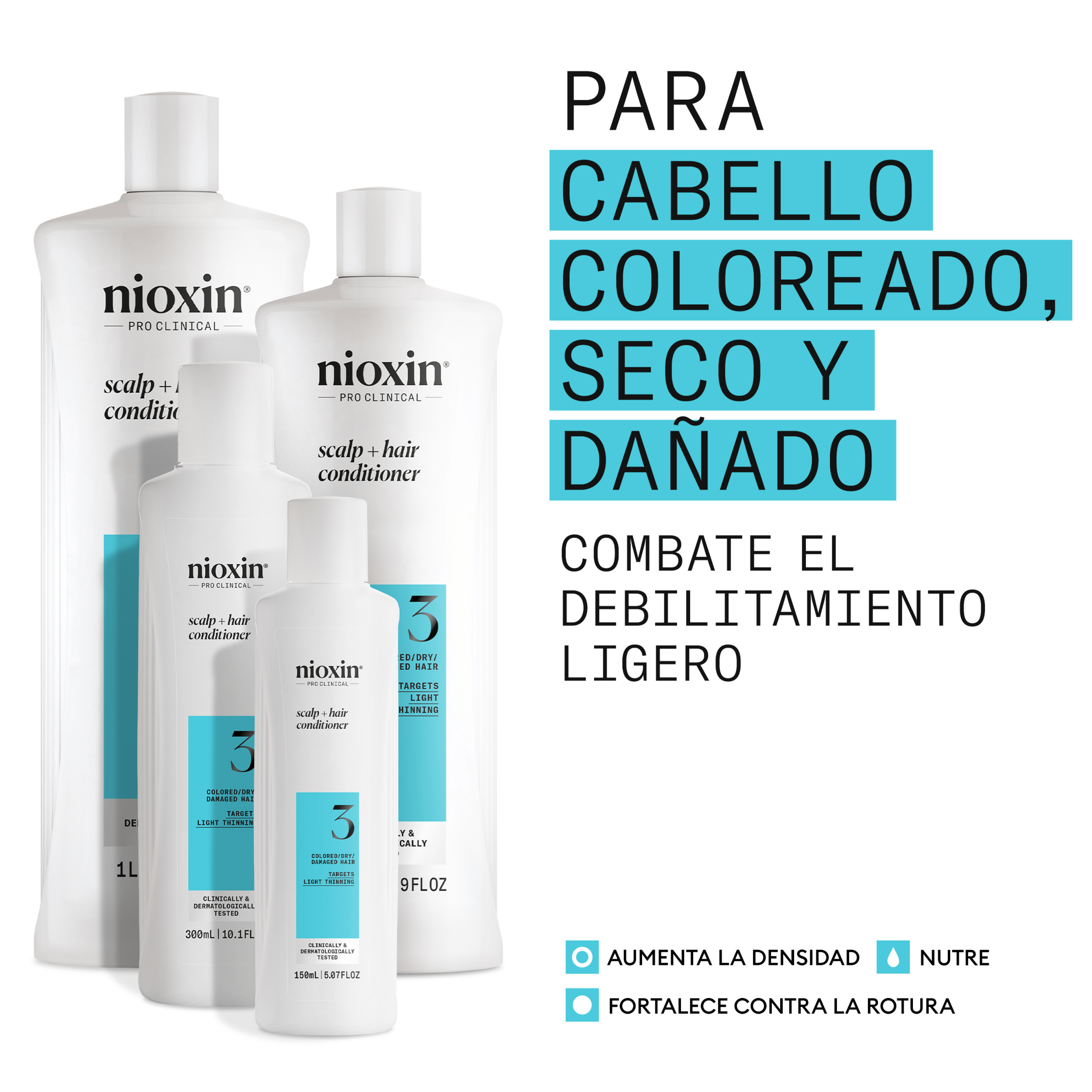 Nioxin Acondicionador SYSTEM 3 SCALP THERAPY Acondicionador Step 2 Cabello Teñido 1000ml Roberta Beauty Club Tienda Online Productos de Peluqueria