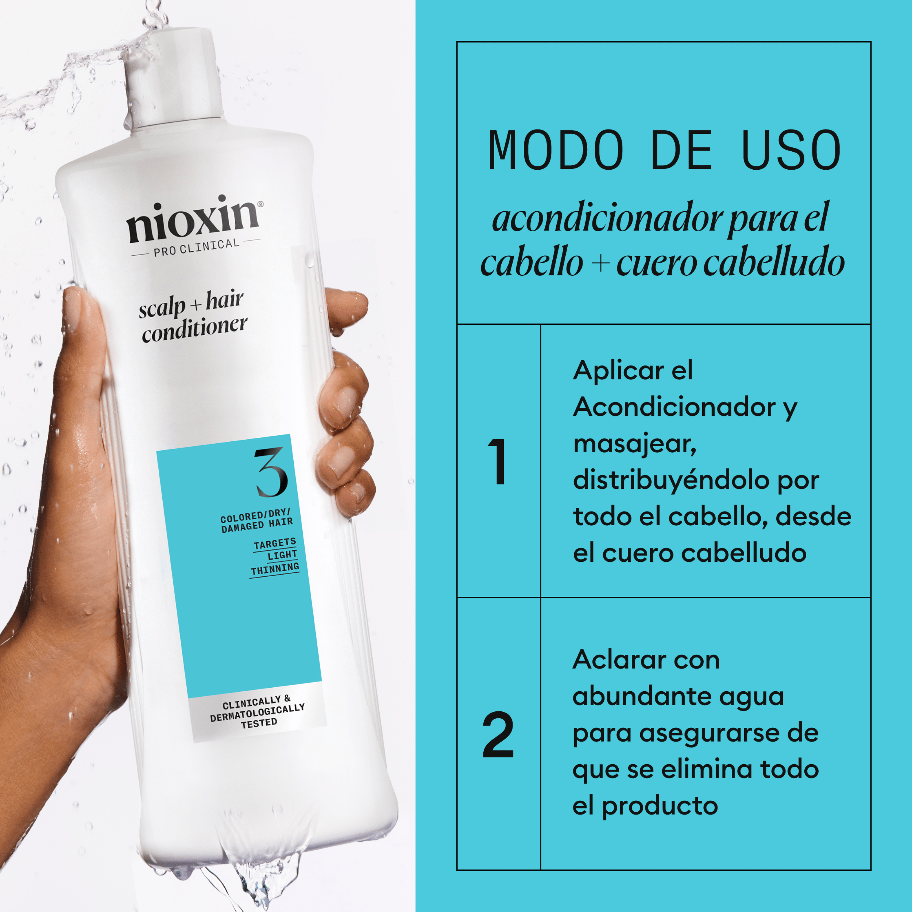 Nioxin Acondicionador SYSTEM 3 SCALP THERAPY Acondicionador Step 2 Cabello Teñido 1000ml Roberta Beauty Club Tienda Online Productos de Peluqueria