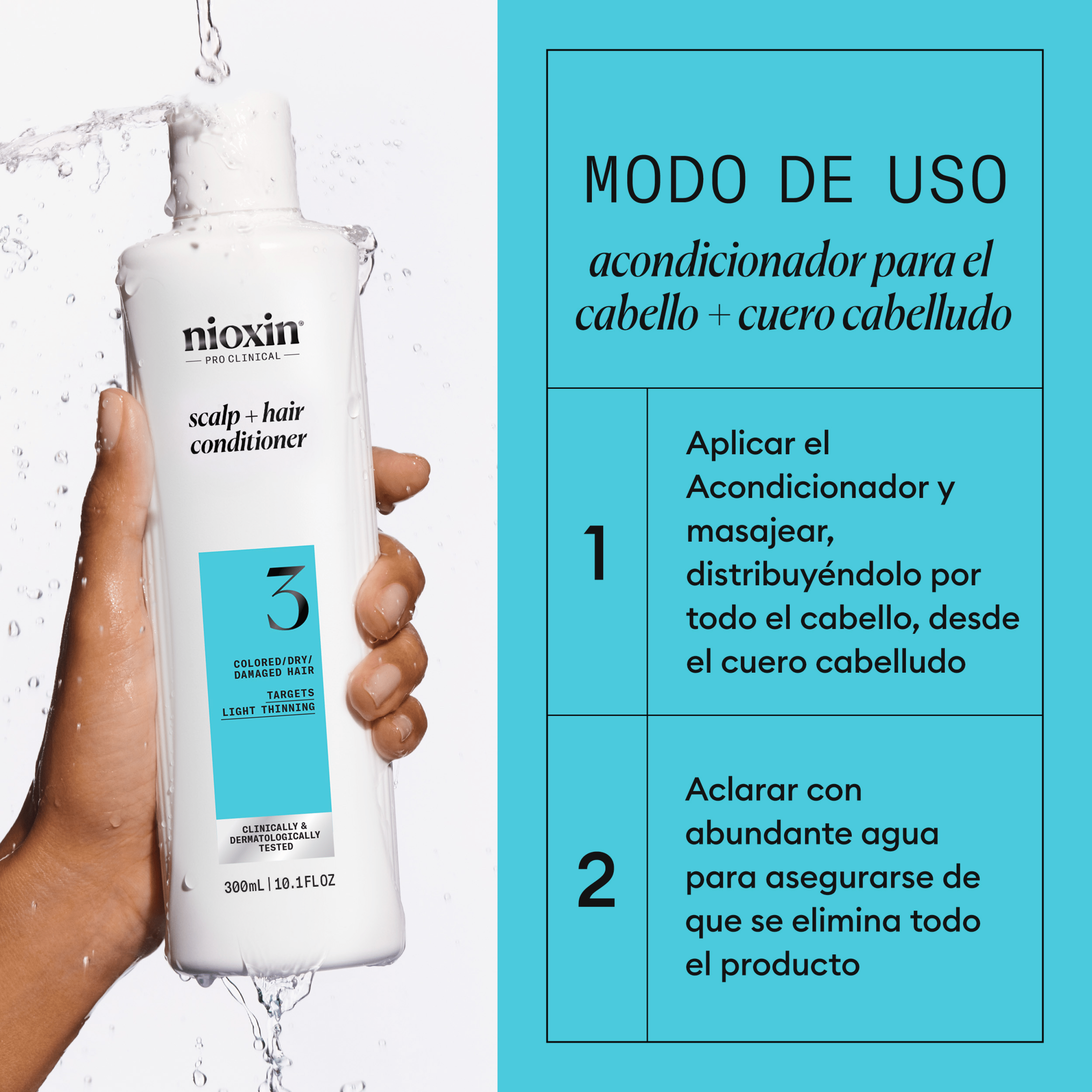 Nioxin Acondicionador SYSTEM 3 SCALP THERAPY Acondicionador Step 2 Cabello Teñido 300ml Roberta Beauty Club Tienda Online Productos de Peluqueria