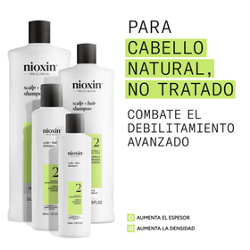 Nioxin Champú SYSTEM 2 CLEANSER Champú Step 1 Cabello Natural 1000ml Roberta Beauty Club Tienda Online Productos de Peluqueria