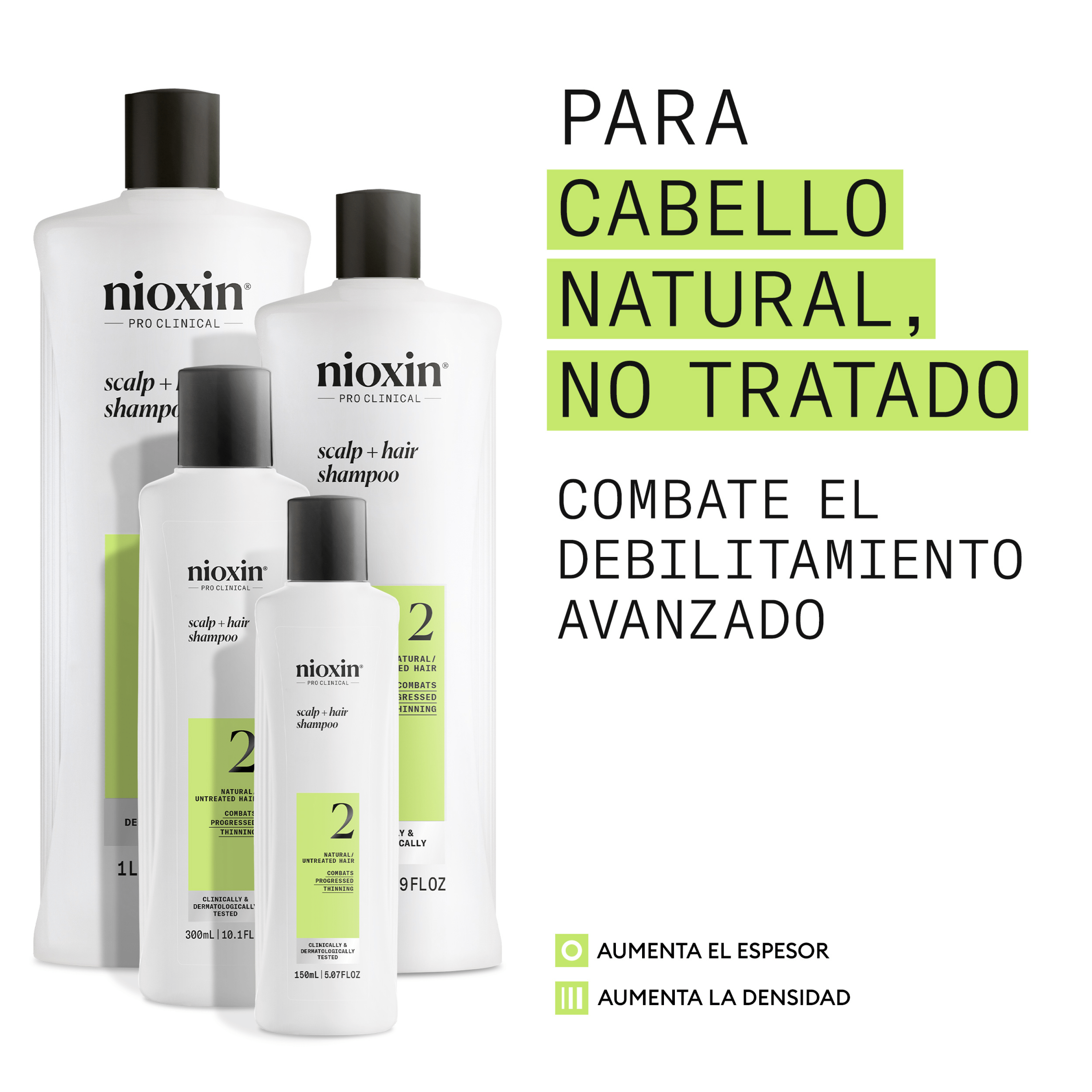 Nioxin Champú SYSTEM 2 CLEANSER Champú Step 1 Cabello Natural 300ml Roberta Beauty Club Tienda Online Productos de Peluqueria