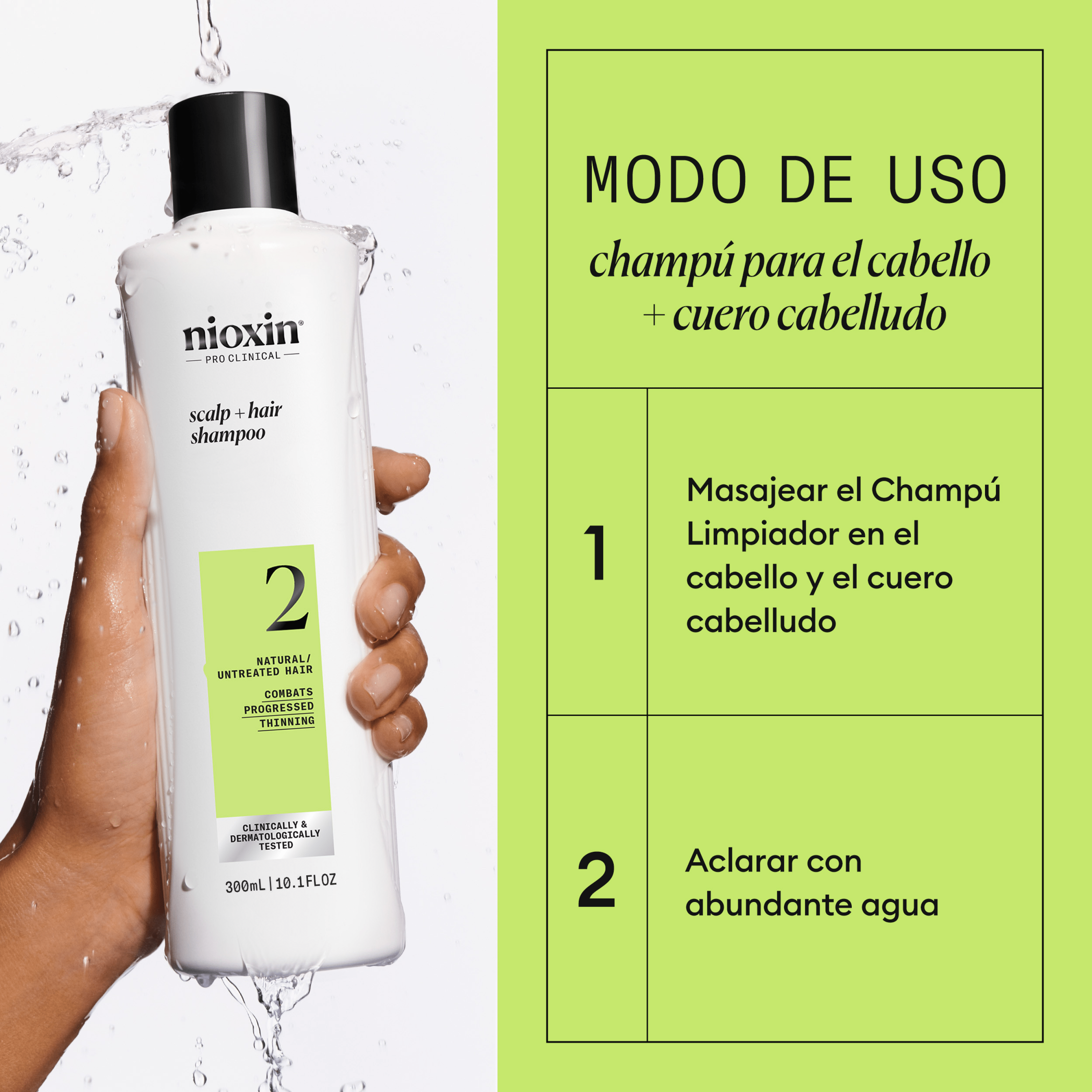 Nioxin Champú SYSTEM 2 CLEANSER Champú Step 1 Cabello Natural 300ml Roberta Beauty Club Tienda Online Productos de Peluqueria