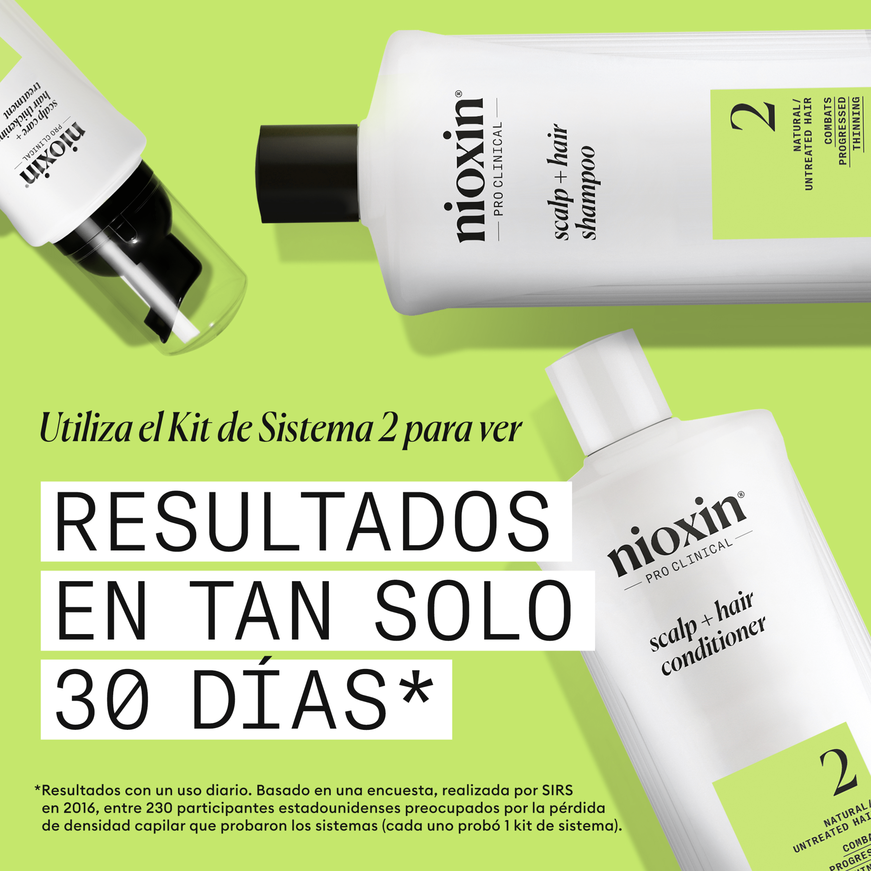 Nioxin Tratamiento SYSTEM 2 Kit Champú 300ml + Acondicionador 300ml +Tratamiento 100ml Roberta Beauty Club Tienda Online Productos de Peluqueria