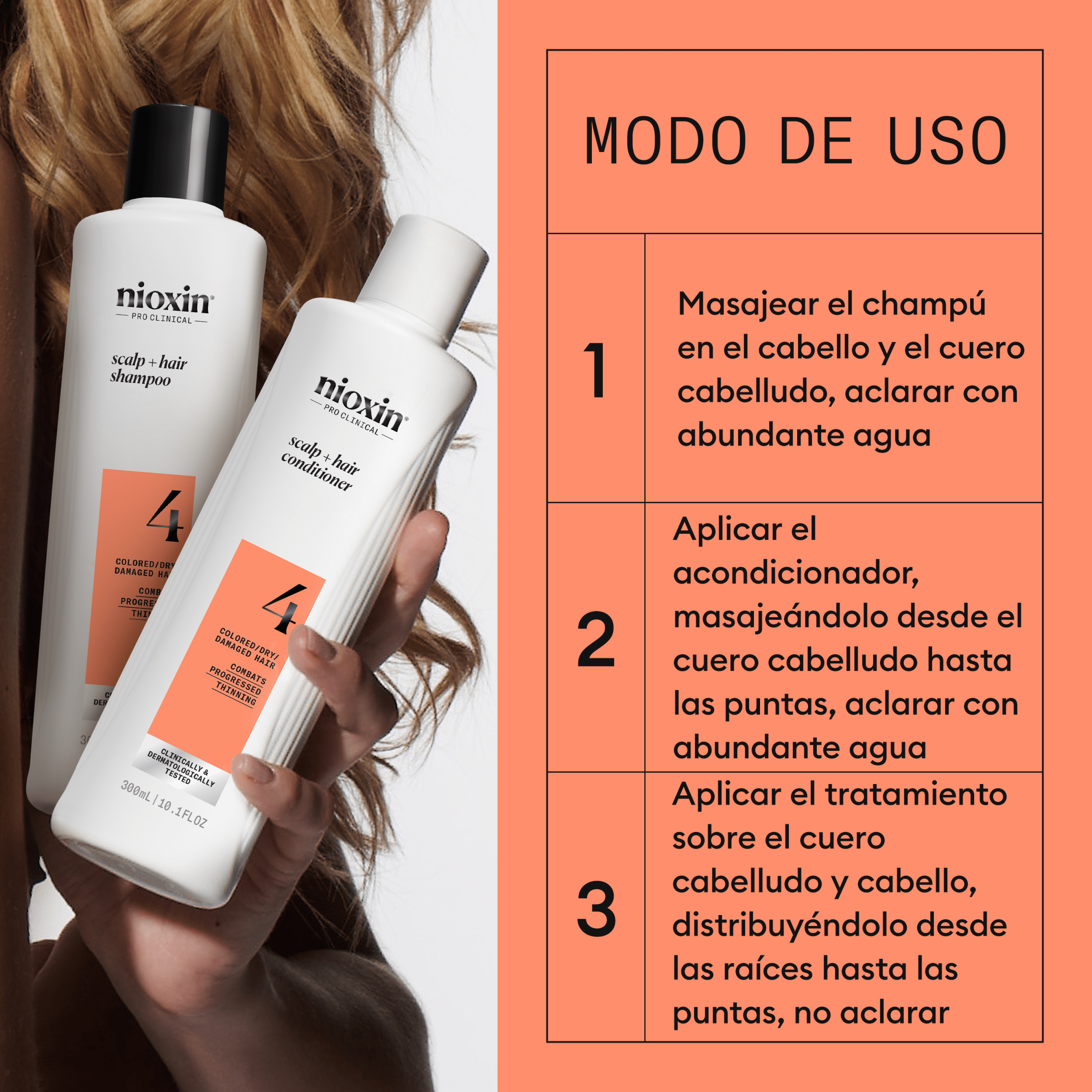 Nioxin Tratamiento SYSTEM 4 Kit Champú 300ml + Acondicionador 300ml +Tratamiento 100ml Roberta Beauty Club Tienda Online Productos de Peluqueria