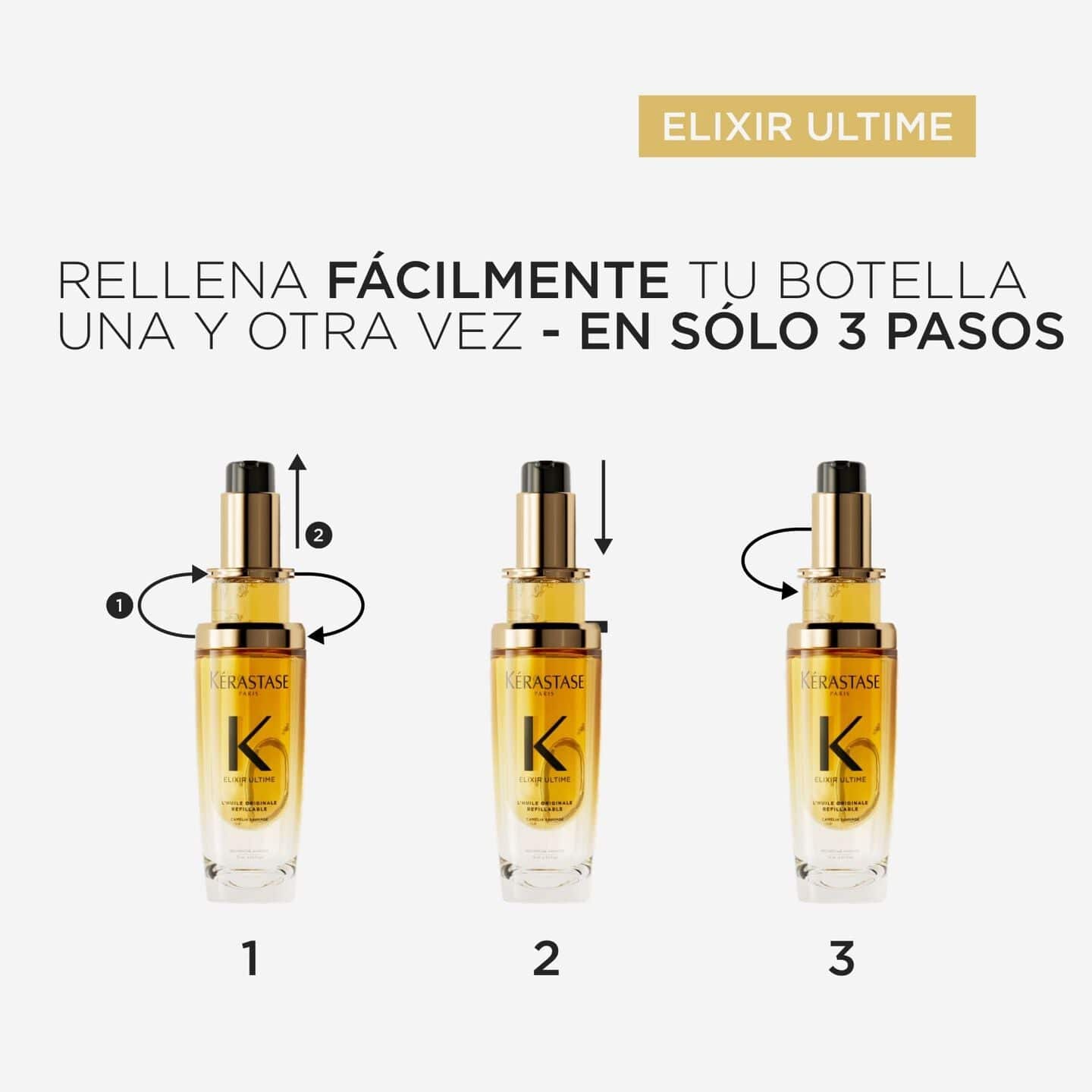 ROBERTA Aceite Capilar KERASTASE ELIXIR ULTIME Huile Original Recarga 75ml Roberta Beauty Club Tienda Online Productos de Peluqueria