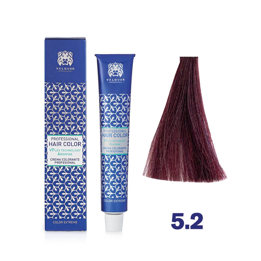 Valquer Tinte VALQUER 5.2 CASTAÑO CLARO VIOLETA CREMA COLORANTE60 ML Roberta Beauty Club Tienda Online Productos de Peluqueria