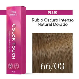 Wella Tinte Color Touch 66/03 Rubio Oscuro Intenso Natural Dorado-60ML Roberta Beauty Club Tienda Online Productos de Peluqueria