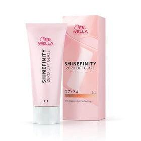 Shinefinity Wella 07/34 Rubio Medio Dorado Cobrizo -60ML